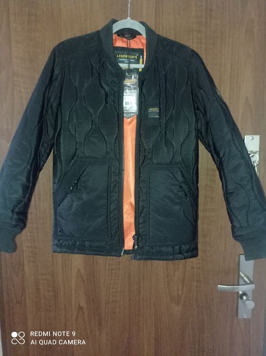 NOWA! Czarna męska kurtka pilotka, rozm. S firmy Legenders