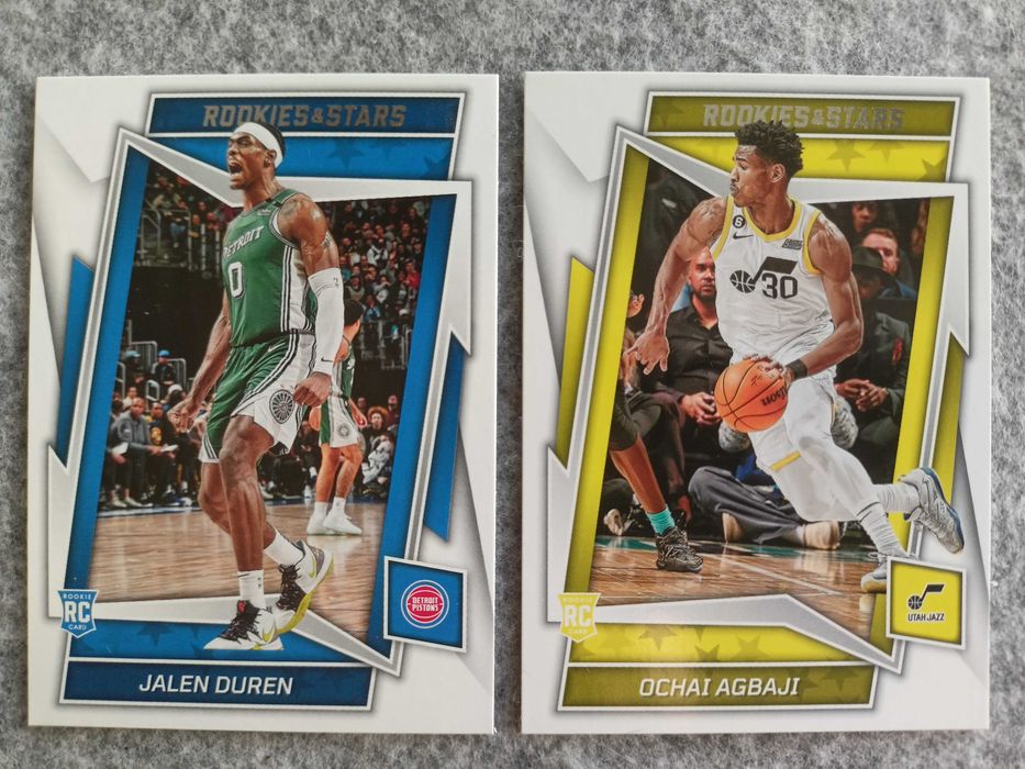 2 karty NBA Rookie 2022-23 Rookies & Stars Duren Pistons Agbagi Jazz