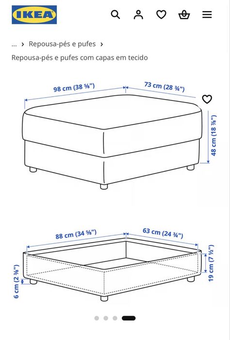 Repousa pés c/arrumacao IKEIA