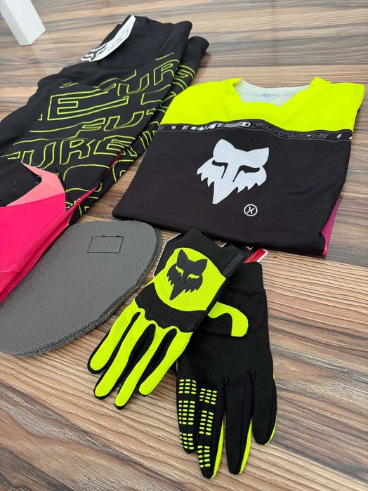 Strój FOX MX 180 Elevated (Black Pink Fluo)(cross,quad,enduto,mtb)