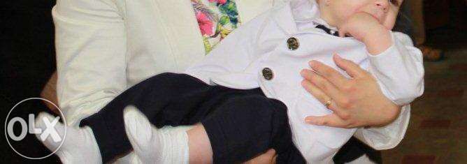 Sprzedam komplet na chrzest dla chłopca roz. 74