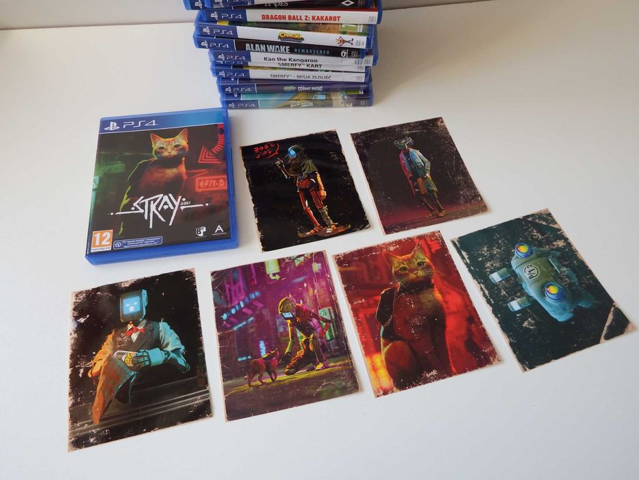 STRAY PS4 + update PS5 PL w stanie IDEALNYM + ART CARDS ! kompletna