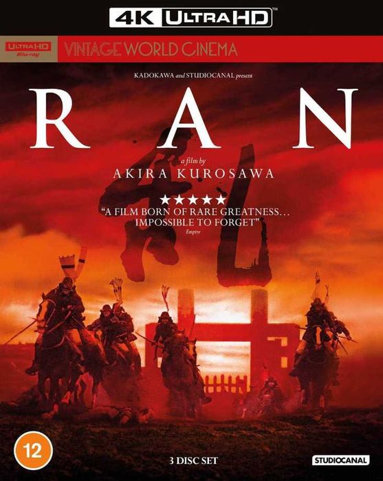 RAN Kurosawa 1985 / 2021 4K + 2x Blu Ray w.ENG