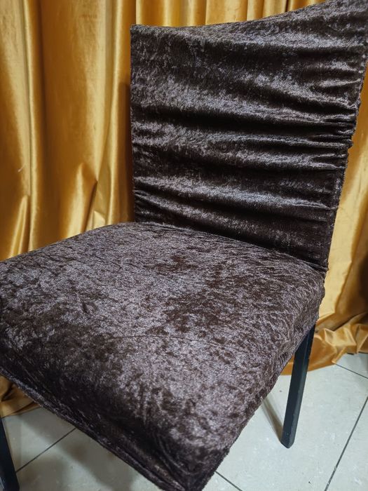 Pokrowce na krzesła WELUR tureckie,uniwer, CENA za kompl 6 szt