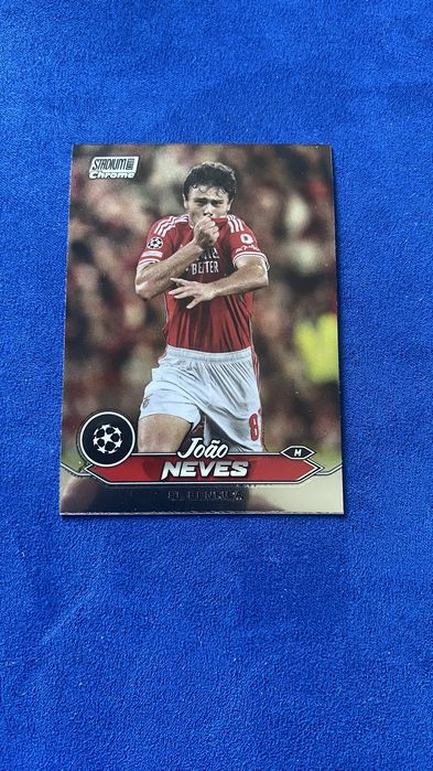 Carta João Neves SLB Benfica Topps Stadium Club Chrome – Refractor