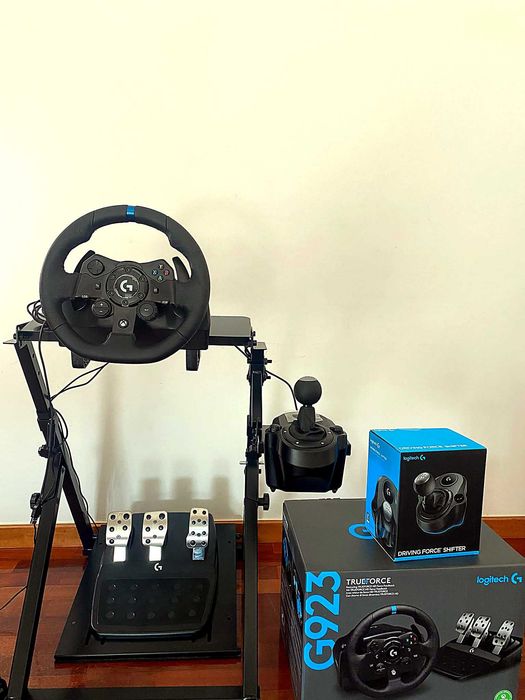 Setup SIM Racing Logitech G923 + Shifter + Suporte GTPLAYER — NOVO