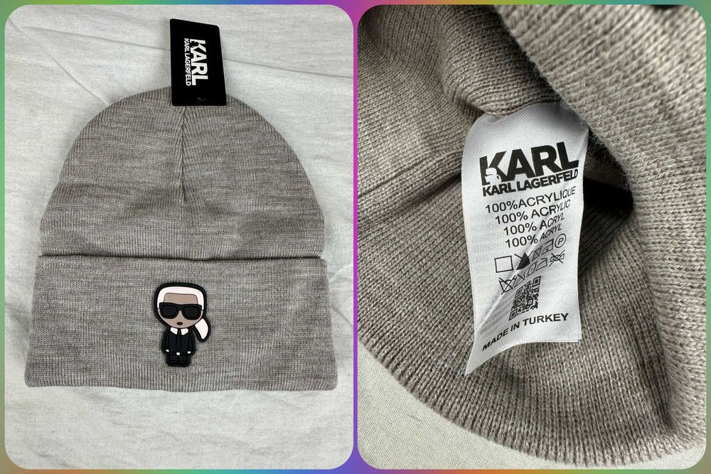 Czapka czapki zimowe męskie  damskie karl lagerfeld premium