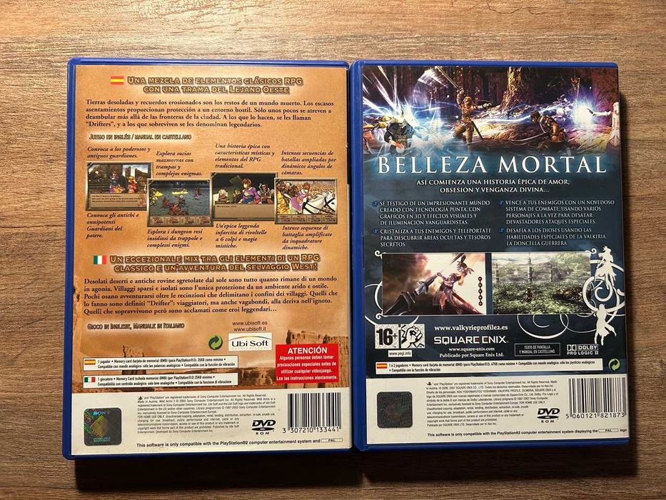 Jogos PS2-Wild Arms 3 & Valkyrie Profile 2: Silmeria