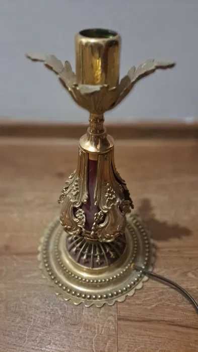 Mosiężna lampka stołowa