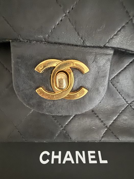 Chanel mini double flap vintage 24 k gold