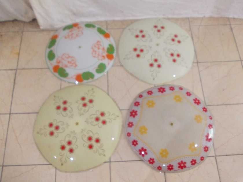 Stare szklane klosze plafony do lamp średica 54 cm.