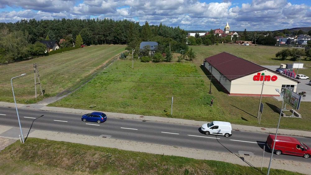 Działka 2141 m2 MN/U mieszkaniowo-usługowa Żory ul. Pszczyńska (Kleszczów) przy drodze Wojewódzkiej 935 Żory - Pszczyna, sąsiedztwo marketu Dino