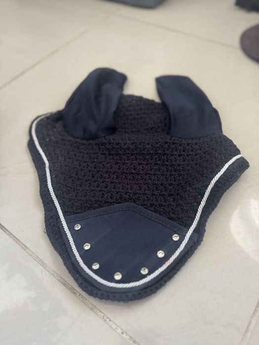 Nauszniki granat full z krysztalkami