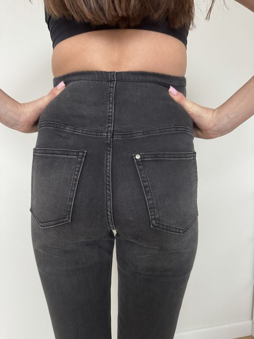 Spodnie ciążowe czarne jeansy H&M MAMA r. 34 - nowe bez metki