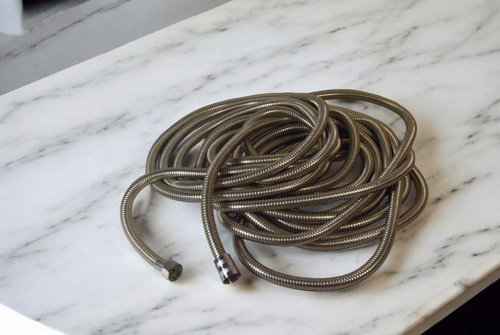 Długi wąż prysznicowy 10m chromowany elastyczny wąż prysznicowy