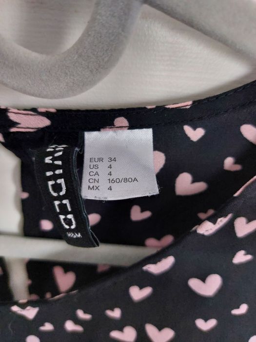 Bluzka H&M 34 serduszka