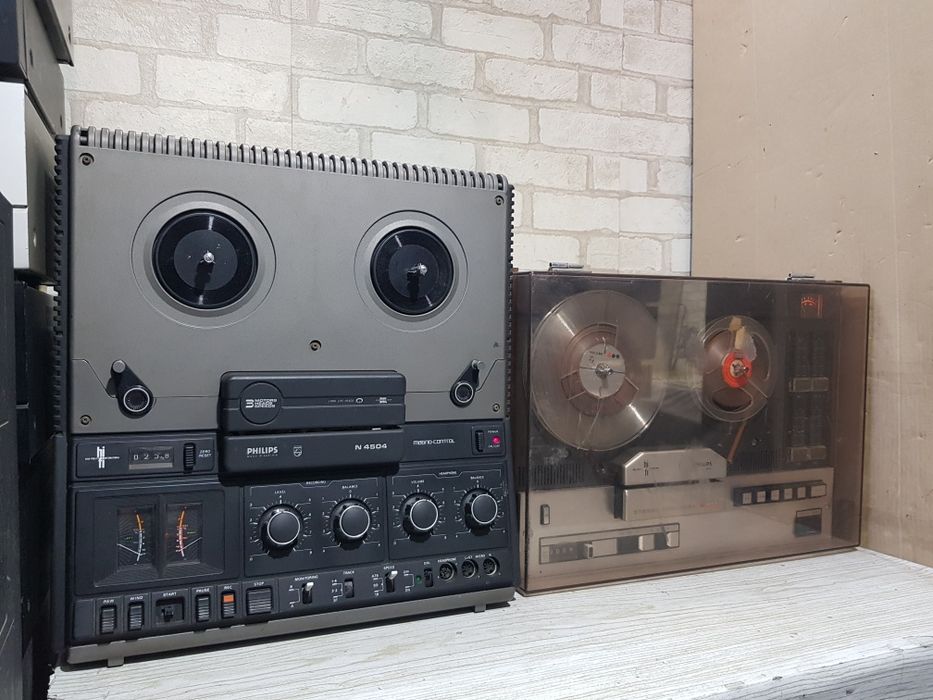 3 головий! Бобінний магнітофон/Бабиник Philips N 4504/4414 б/у з Німеч