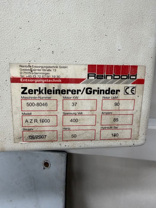 Triturador AZR 1000 Reinbold