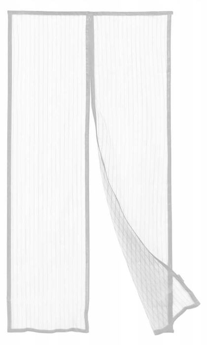 Moskitiera na drzwi z magnesami uniwersalna BIAŁA 80 - 100 x 210 220