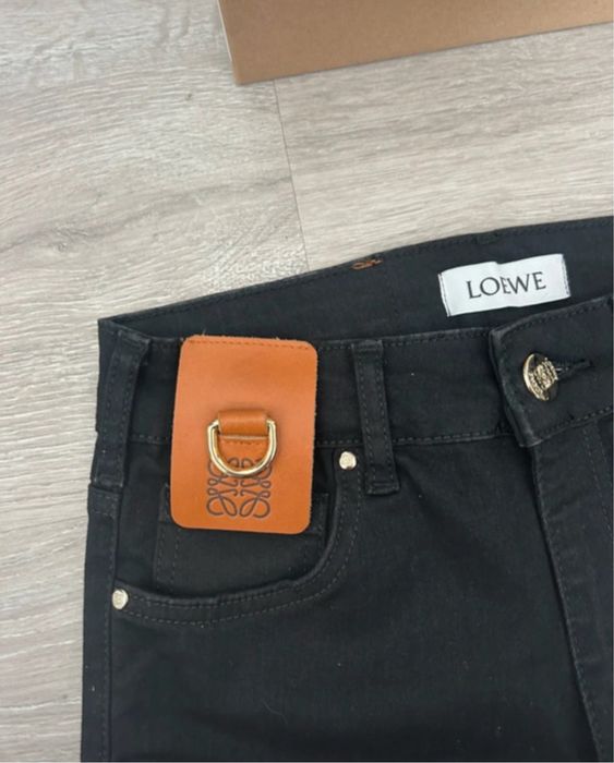 Jeansy Loewe 100% bawelna czarne XS