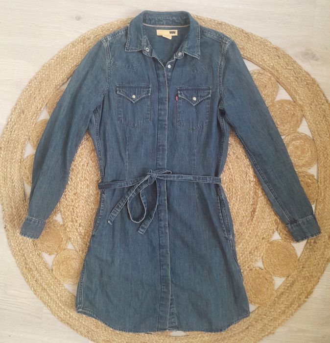 Koszula sukienka S 36 jeansowa Levis bawełna