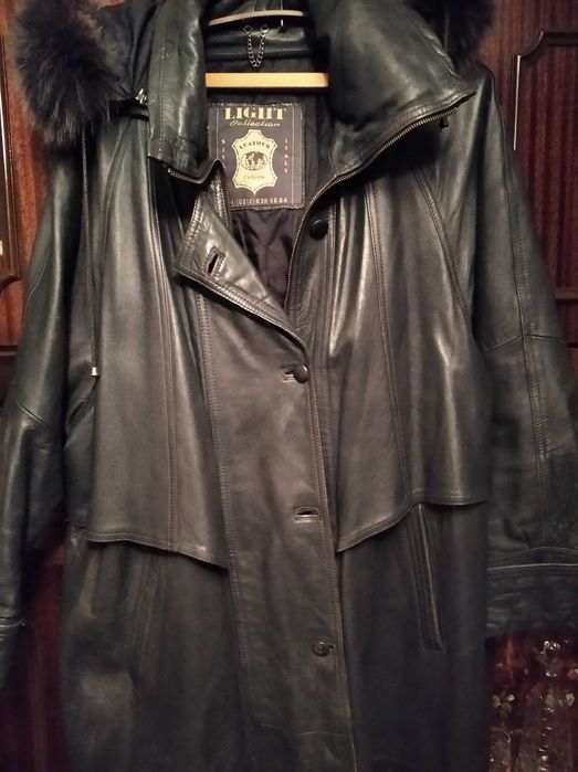 Плащ кожа пальто  56-58.