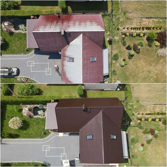 Malowanie Dachów Malowanie Elewacji Wymiana rynien, Kominy