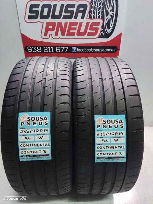 2 pneus semi novos 235-40r19 continental - oferta dos portes