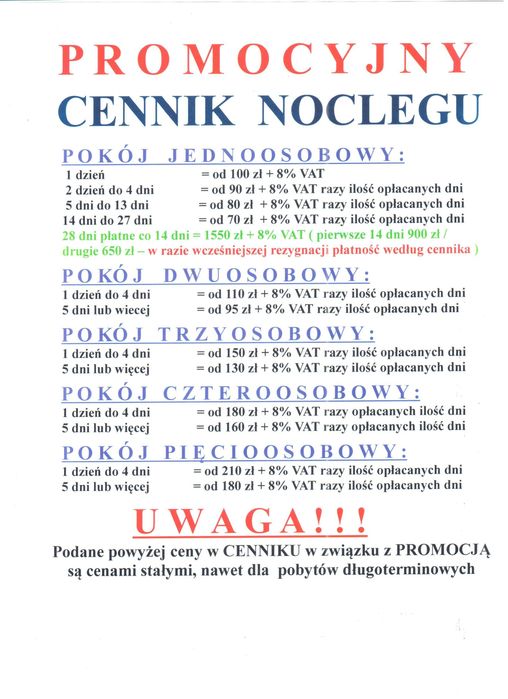 Noclegi lub Pokoje na doby Tanio / Białystok / Zwierzyniecka 64E
