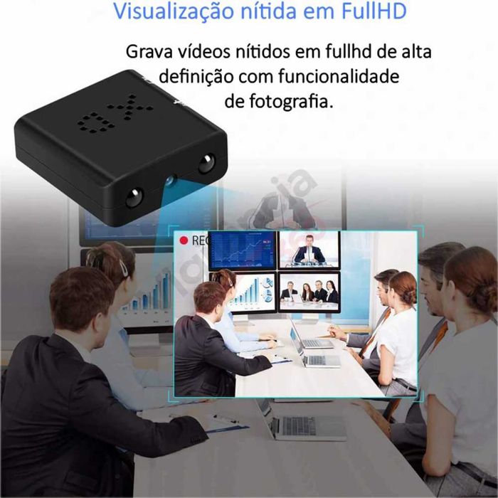 Micro Câmara Vigilância WiFi Full HD 1080P Espiã | Visão Noturna NOVA