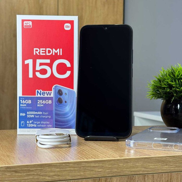 НОВИЙ Телефон Xiaomi Redmi 15C 8/256Gb Black 6000 мАh Купити Смартфон