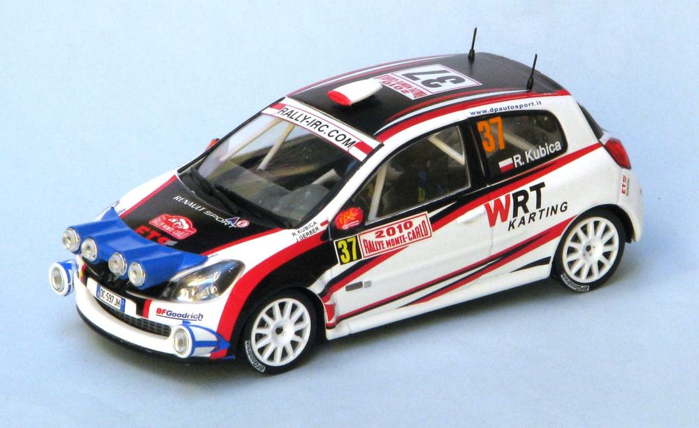 Miniatura Renault Clio R3 Rali Monte Carlo 2010 Ixo Altaya 1/43 caixa