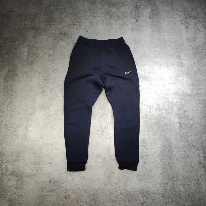MĘSKIE Dresy Sportowe Bawełna Grubsze Nike Swoosh Granatowe Haft Logo