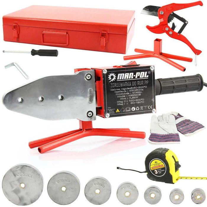 Zgrzewarka do rur PCV duża 1,5kW 7 kamieni M55905 NOWA