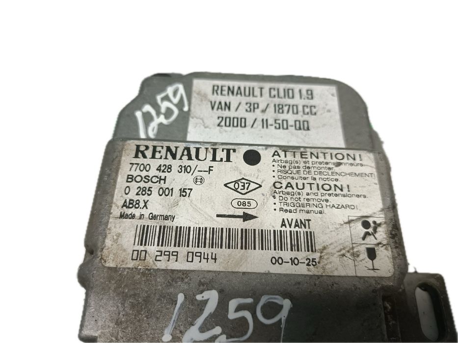 Centralina airbag RENAULT Clio II (BB0/1/2_, CB0/1/2_)
