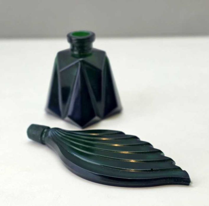 Perfumetka szkło malachitowe Curt Schlevogt
