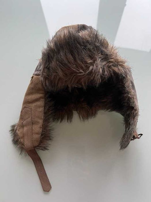 Шапка ушанка детская для мальчика с мехом TRESTELLE дитяча шапка зима