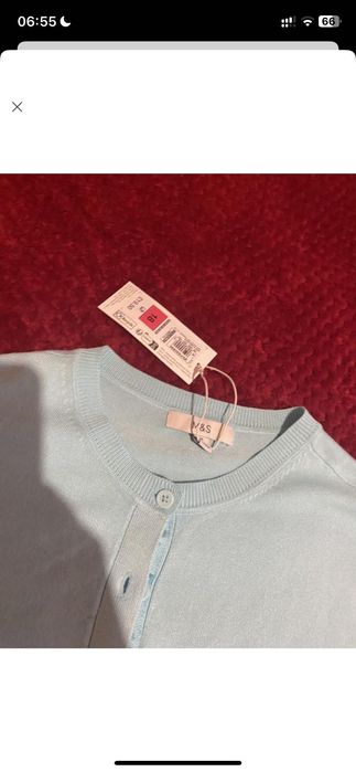 Кофта m&s ніжно блакитна, нова