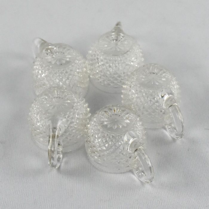 Conjunto de 5 pequenas canecas de Ponche em Cristal