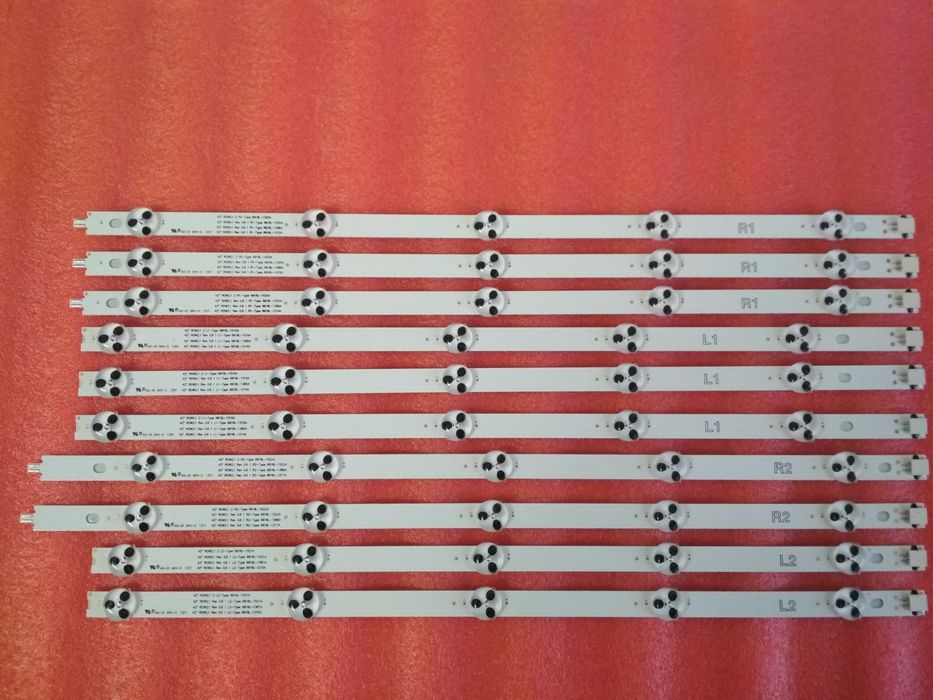 Планки LED подсветки для телевизоров LG 42" серии LN, LA. Новые.