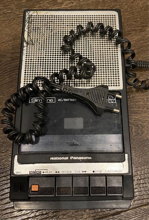 National Panasonic Slim Line Portable Cassette Tape Recorder RQ2734
