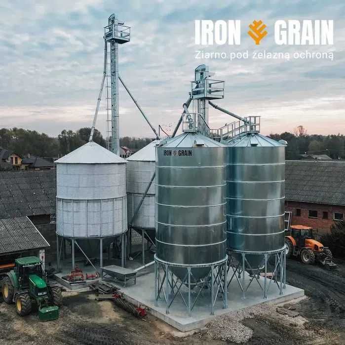 108 ton | Silos zbożowy lejowy PROMOCJA | Pełne wyposażenie Iron grain