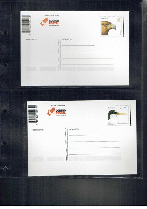 Filatelia - 50 Inteiros Postais Base diferentes (1974 a 2009)