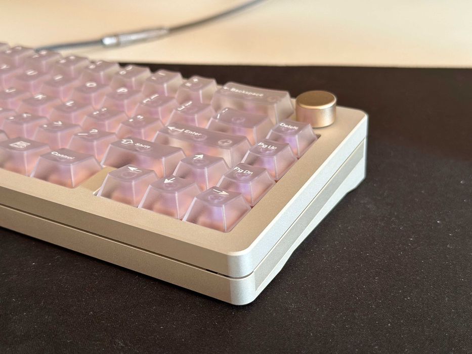 Teclado Mecânico Custom Sugar65 Alumínio RGB Hotswap LeleLab Crystal