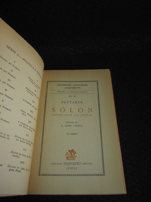 Livros de Plutarco Licurgo Sólon e Péricles Cadernos Culturais