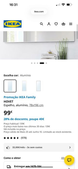 Espelho alumínio