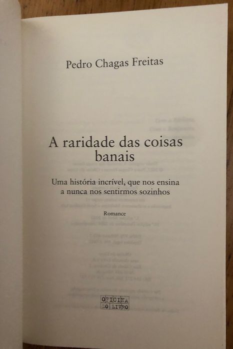 A Raridade das Coisas Banais -Pedro Chagas Freitas
