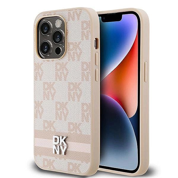 Etui DKNY Leather Checkered Mono Pattern & Printed Stripes na iPhone 1