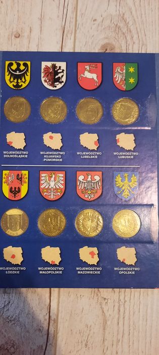Herby 16 wojewodztw na monetach dwuzłotowych