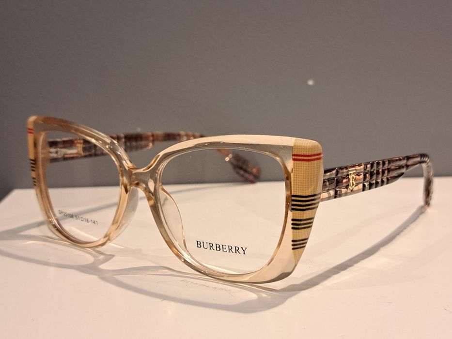 BURBERRY damskie nowe okulary zerówki oprawki korekcyjne logowane